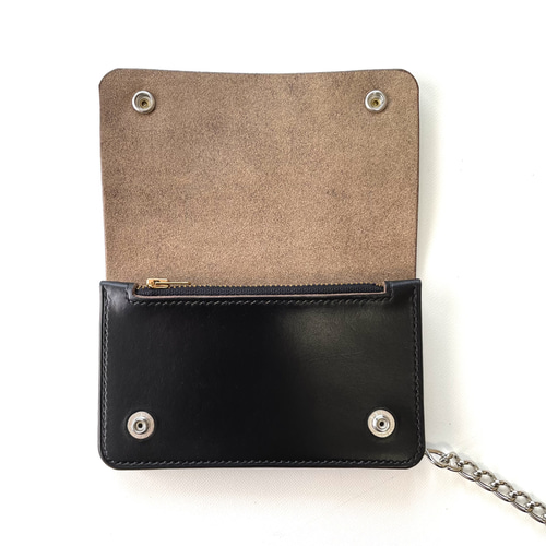 ホーウィン社クロムエクセルレザー ミドルトラッカーウォレット