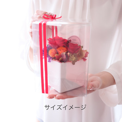 【送料無料】紫のバラの華やかなケース入りアレンジメント｜誕生日・古希祝い・喜寿祝い・仏花　pre.135 12枚目の画像