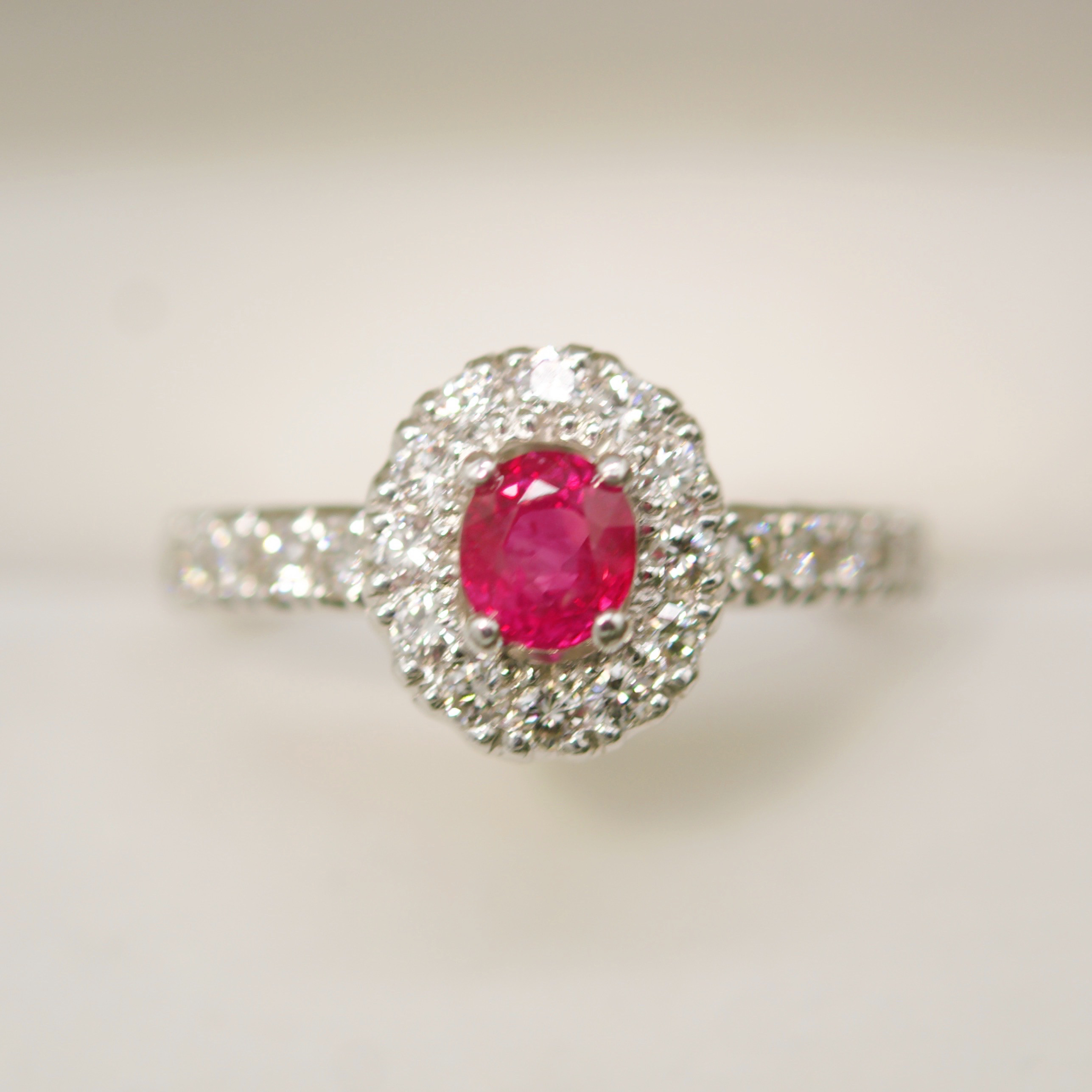 【婚約指輪にも!】プラチナ ルビー ダイヤモンド リング【ストレートタイプ/送料無料】