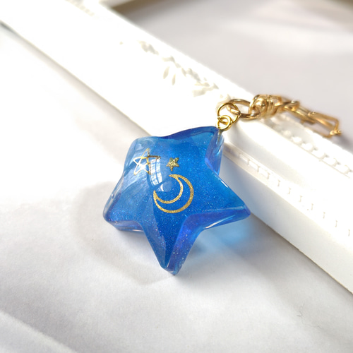 14kgf 青いお月さまと星のチャーム 14kgf 青いお月さまと星のチャーム 14kgf 青いお月さまと星