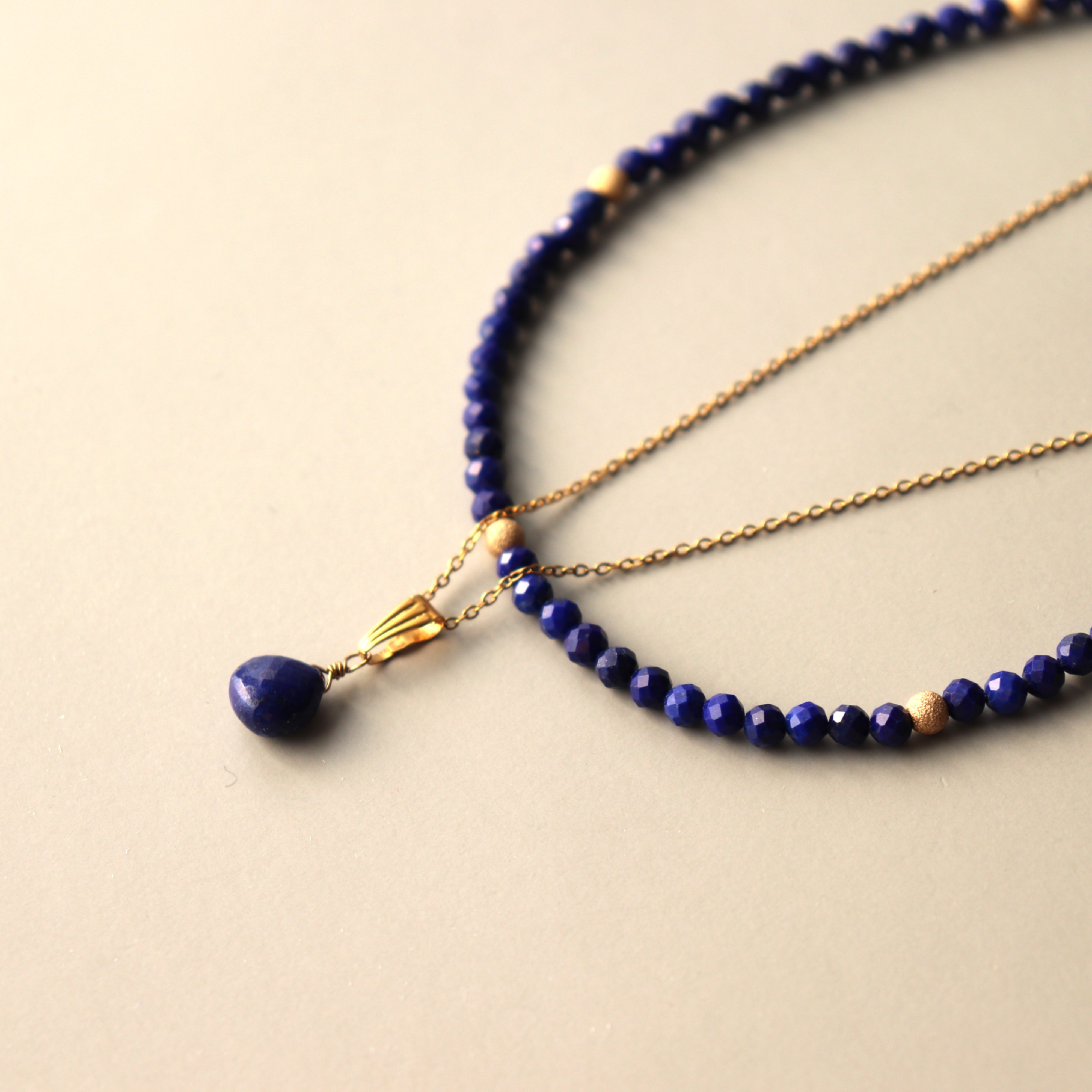 ラピスラズリのネックレス　夜空色　セットでお得　天然石ジュエリー・アクセサリー　9月・12月誕生石　プレゼント