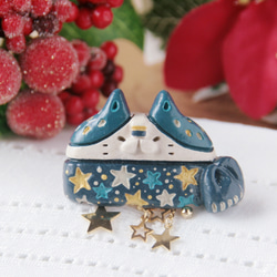 猫のブローチ　冬の猫マフラー※セット 3枚目の画像