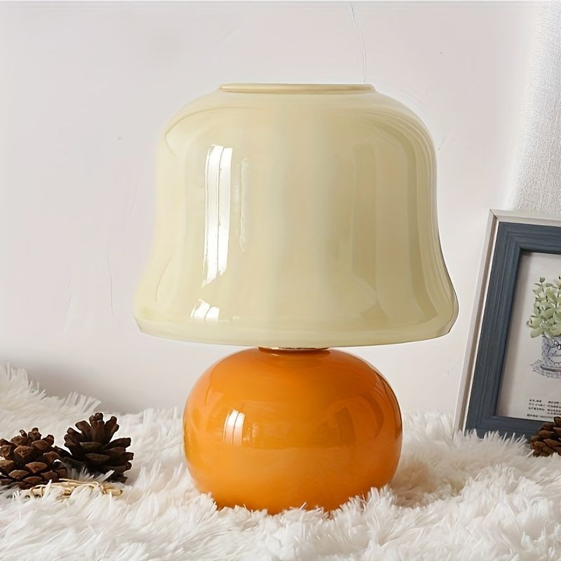 デスクライト ランプ テーブルランプ ムラノガラステーブルランプ 3温度カラー 調光可能なUSB電源 アンビエントライト