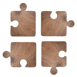 木製のコースター　パズル　４枚セット 7枚目の画像