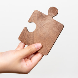 木製のコースター　パズル　４枚セット 4枚目の画像