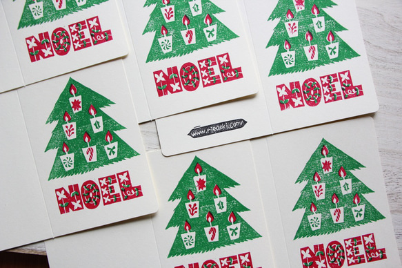 木版画クリスマスカード NOEL 2枚目の画像