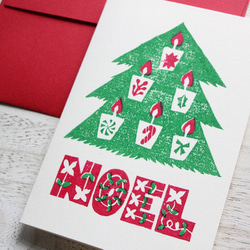 木版画クリスマスカード NOEL 3枚目の画像