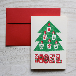 木版画クリスマスカード NOEL 1枚目の画像