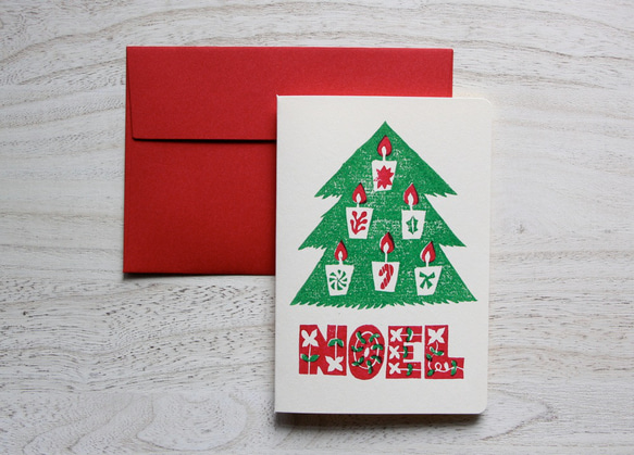 木版画クリスマスカード NOEL 1枚目の画像