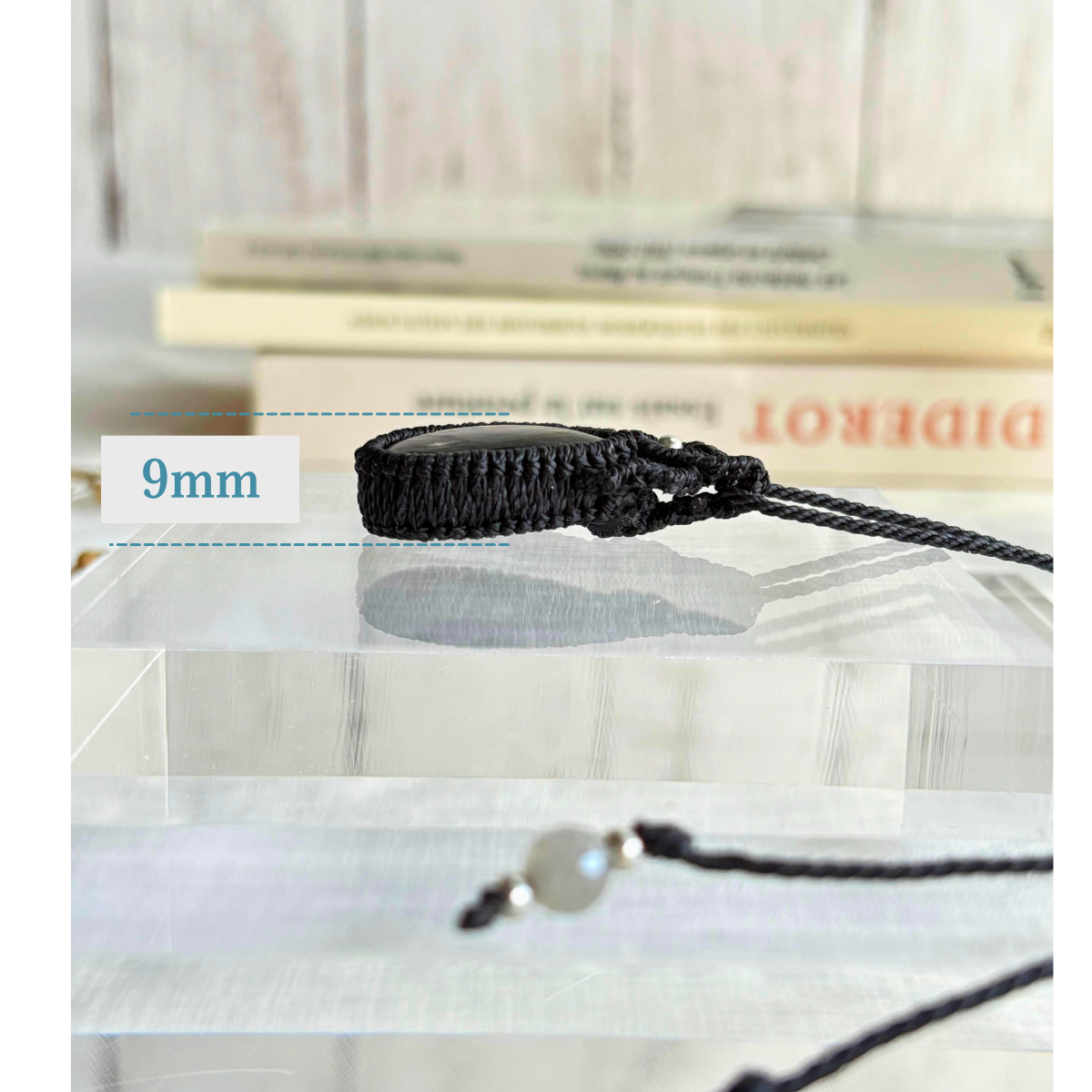 ペンダントトップ ネックレス ペンダント 天然石 ラブラドライト 金属アレルギー対応 マクラメ編み 大人可愛い プレ