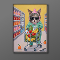 絵画。原画【クリスマスを迎えて可愛い熊ちゃん】 絵画 アカザ麦 通販