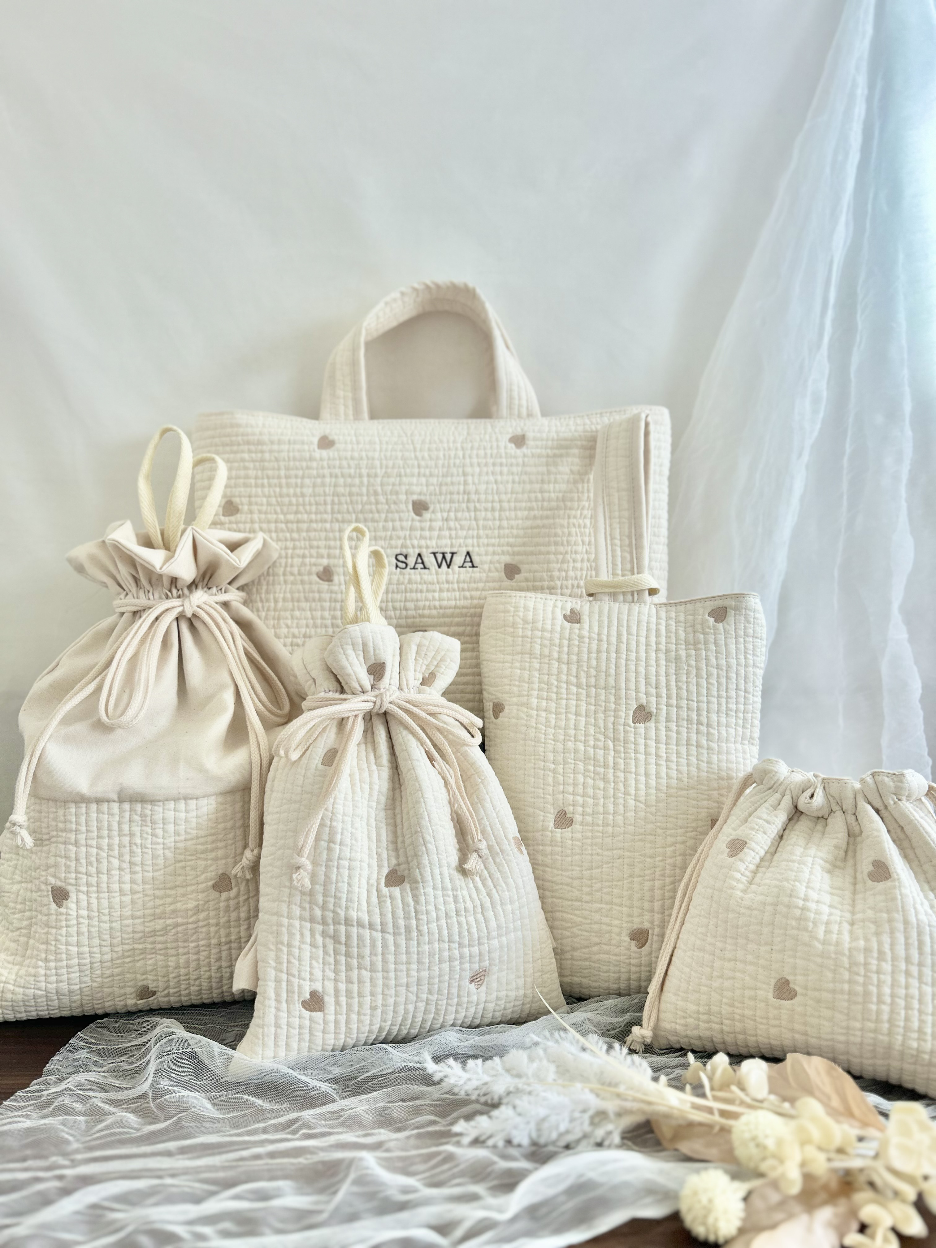 【4点セット】【単品購入も可】【オーダーメイド✂︎】【お名前刺繍】【使いやすいオプション多数】