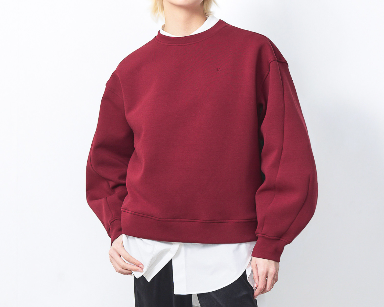 【日本製】コットンベースの上質ダンボールニット/大人の最強スウェット ■ボルドー / 長く愛せる名品 / 冬でもあたたか