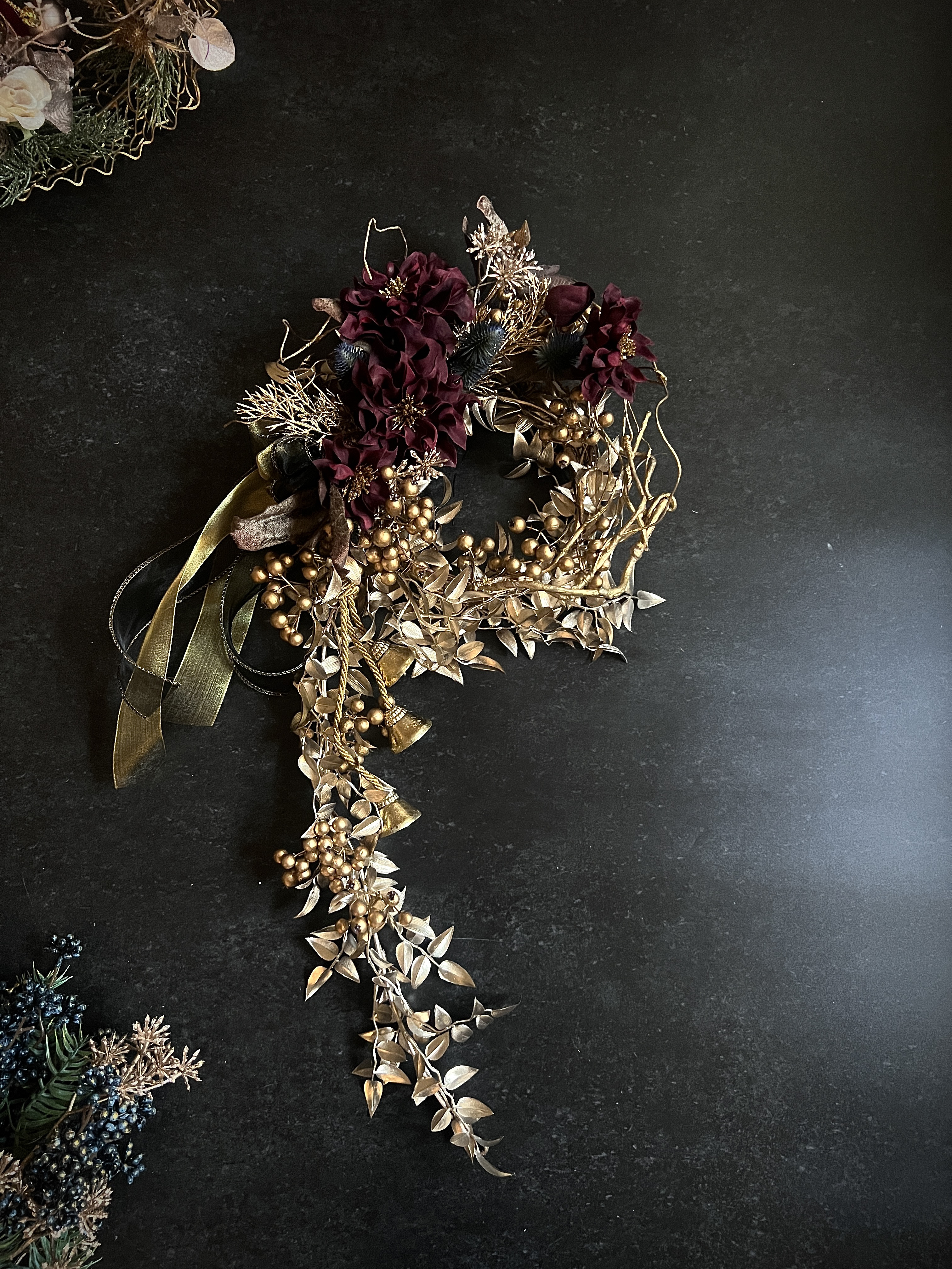 クリスマスリースゴールド・個性的リース・ゴールドリーズ・ベリーのリース・クリスマス2025 8,520円