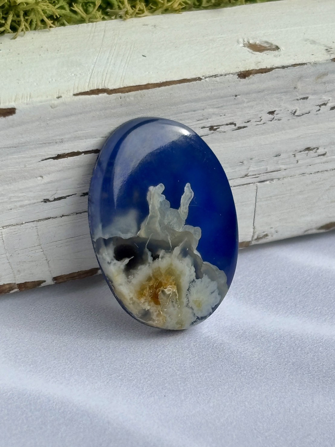 アゲートとラピスラズリ ダブレット (張り合わせ) ルース 天然石