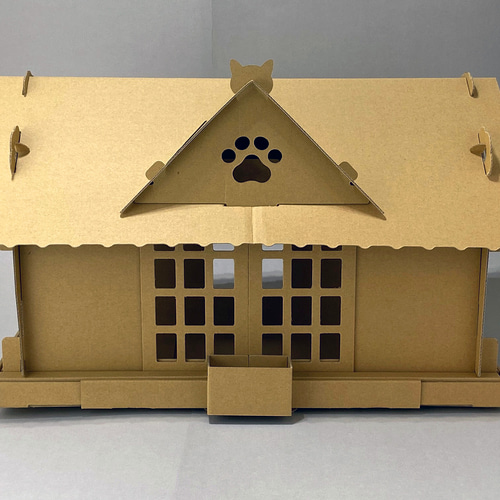 猫神社 猫神様 猫ハウス 神社風猫の家 猫の隠れ家 ダンボール組立て式 