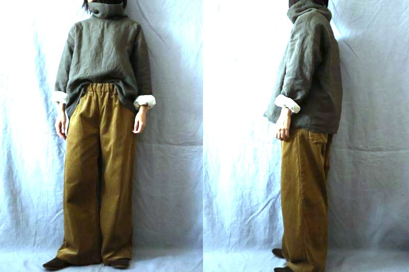 【受注制作】4色/ヘビーコーデュロイ シンプルワイドパンツ 【受注制作】4色/ヘビーコーデュロイ シンプルワイドパンツ