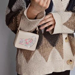 お札が折れない コンパクトウォレット 【 リバティ猫 ・ リバティうさぎ 】 本革 ミニ財布 HW51K 11枚目の画像