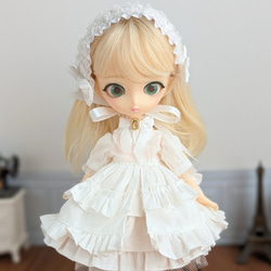 1030※ブライスアウトフィット※1/6ドール※冬服※青のネル素材のポンチョ