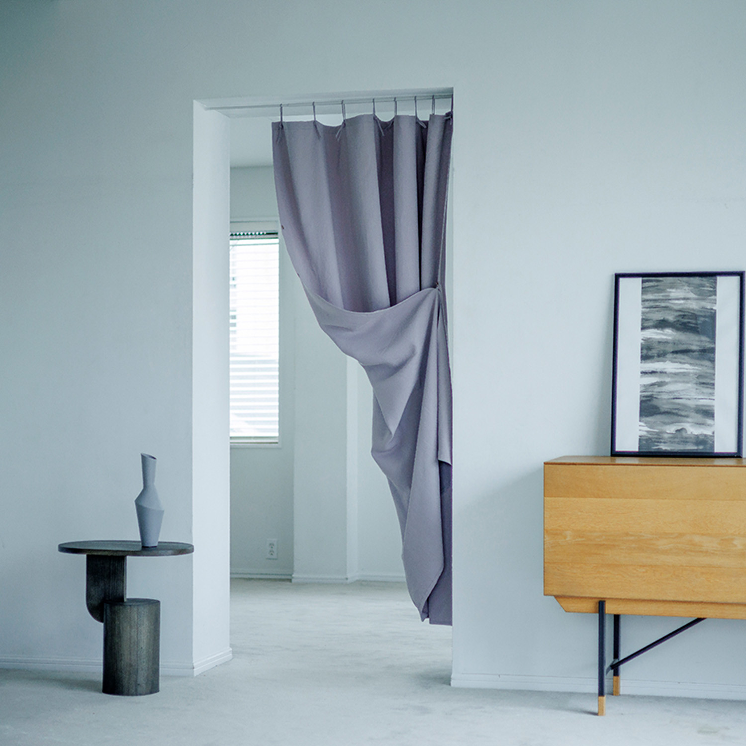 数限定150×200自然素材 和紙 100％ 間仕切り 目隠し 「kami 灰藤厚地」 カーテン ナチュラル シンプル