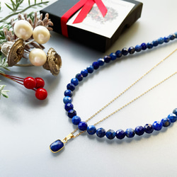 0.5mmマクラメ編み_カイヤナイトペンダント ネックレス・ペンダント