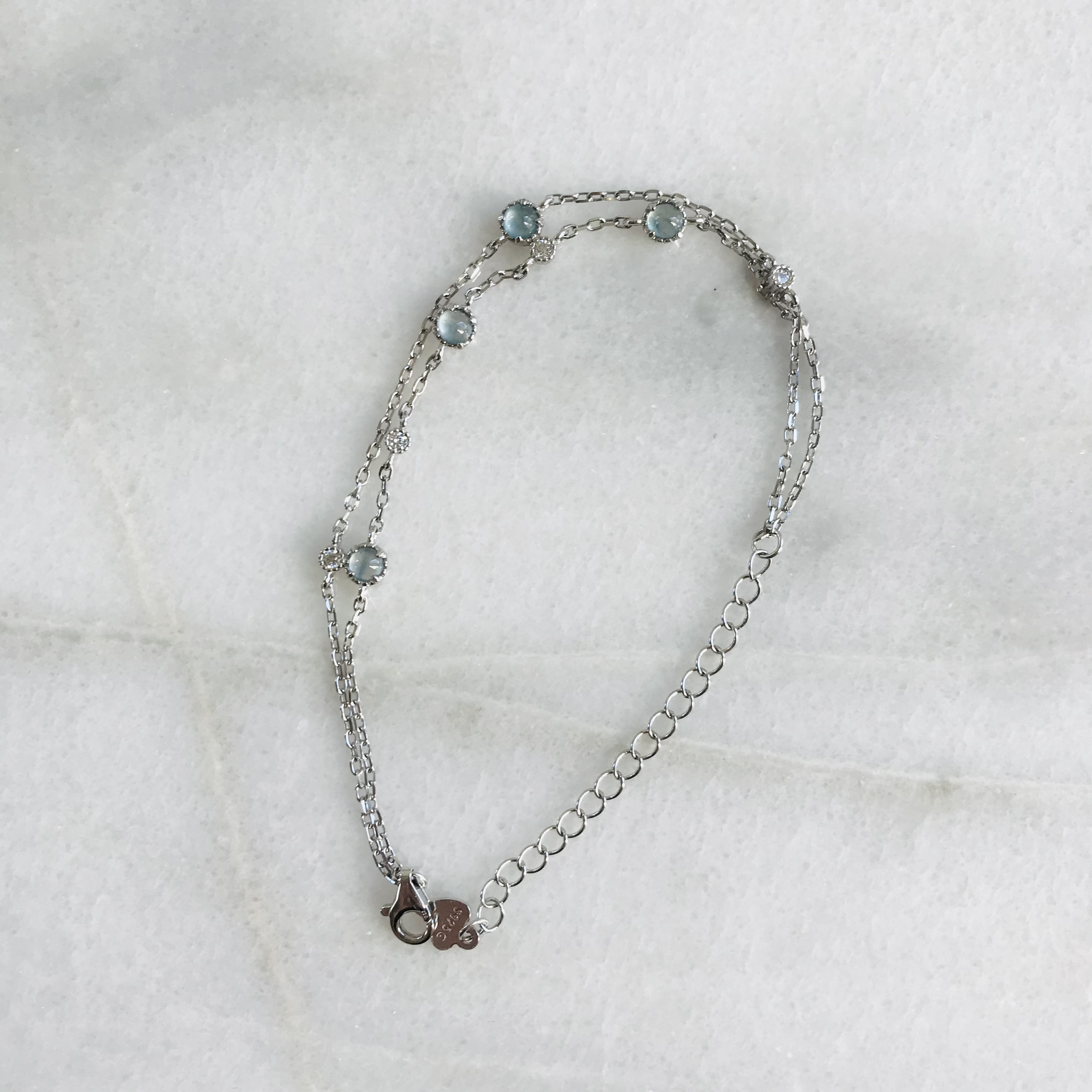 [B325-001］ ジェイド　JADE ヒスイ　本翡翠　ブレスレット　天然石　グアテマラ産　s925