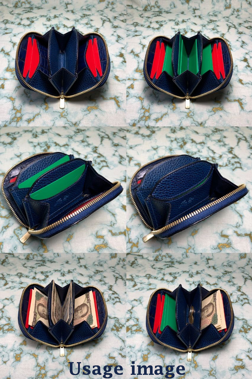 【AK.17】ヌバックシャーク(スパニッシュローズ)×ドラーロ･ブッテーロ firebird 阿古屋貝型 財布 高級仕様