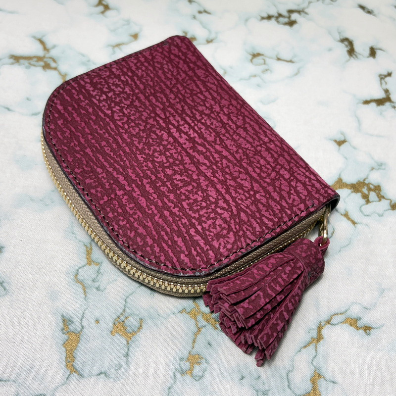 【AK.17】ヌバックシャーク(スパニッシュローズ)×ドラーロ･ブッテーロ firebird 阿古屋貝型 財布 高級仕様