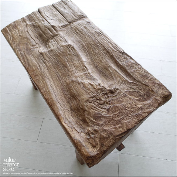 オールドチーク無垢材 プリミティブベンチKN スツール 長椅子 古材家具