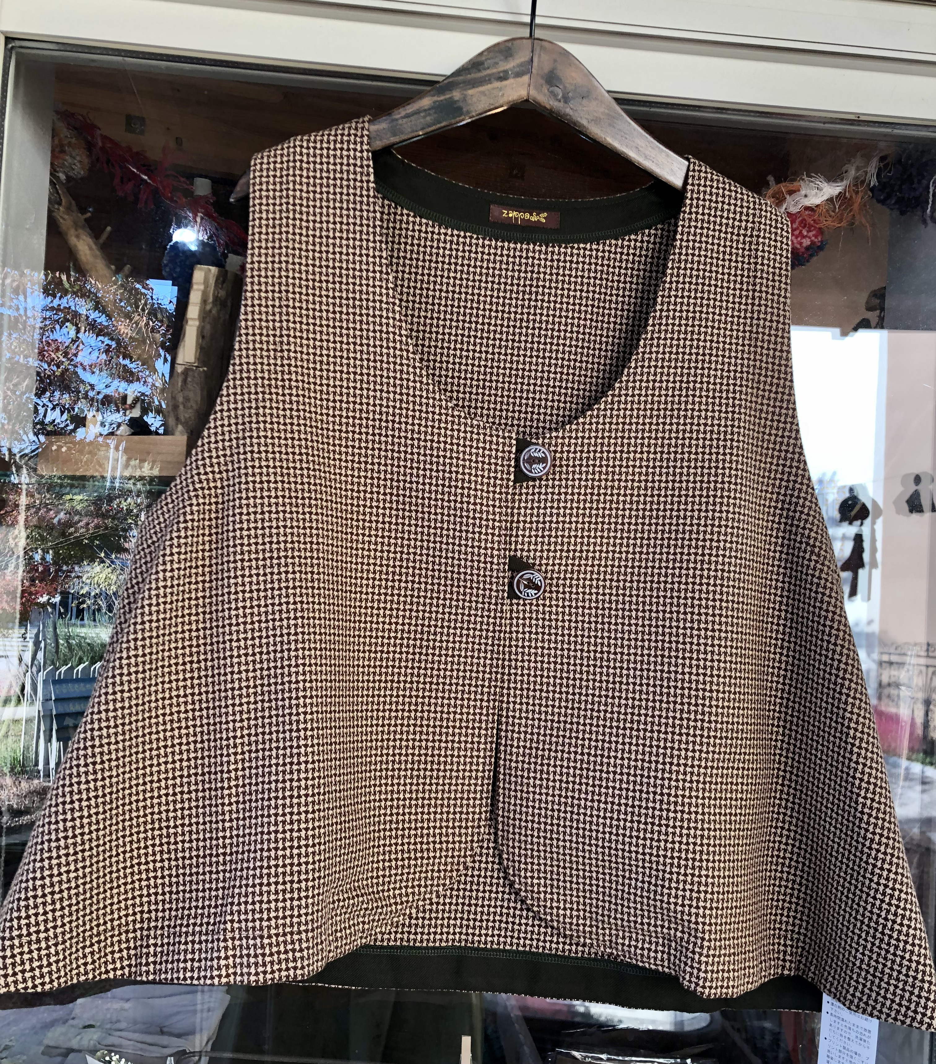 後ろポッケがポイント♡千鳥格子ベスト（24s-001 ）