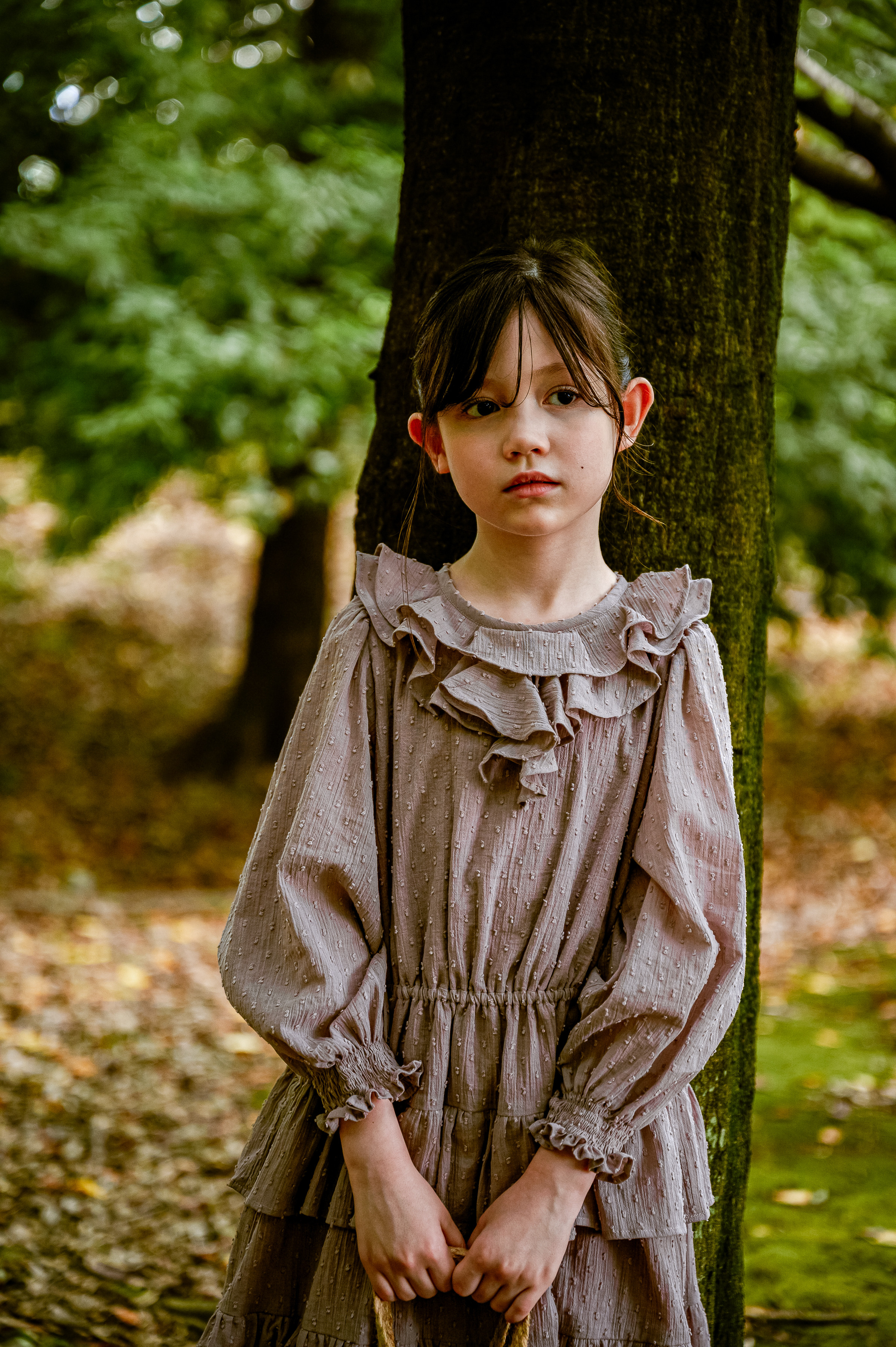 【フリルがロマンチックなワンピース】ブドウワンピース｜グレープ｜フリルワンピース｜男女お揃い｜バースデーフォト｜卒園式