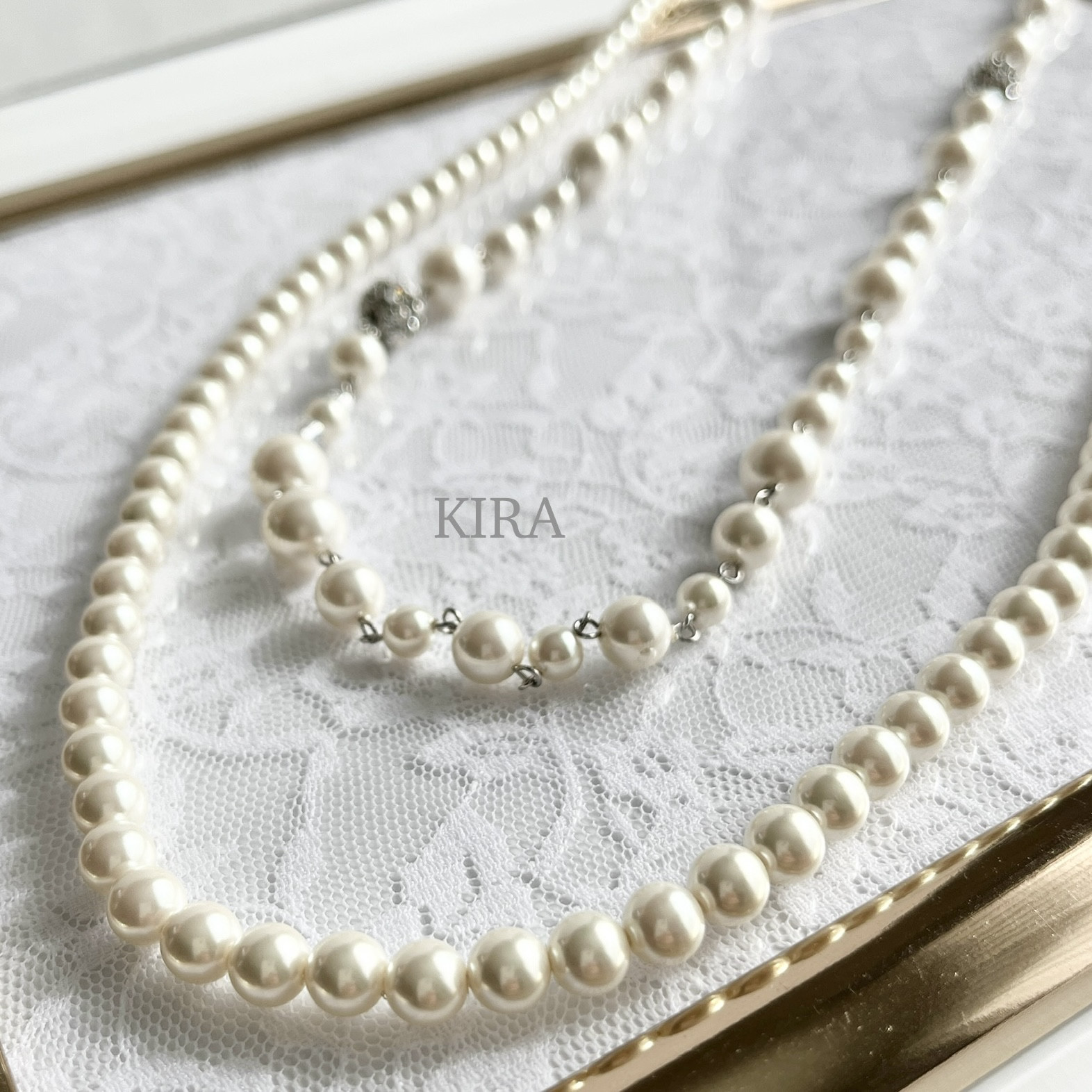 ✨取外せる2連✨ 3wayロングネックレス✨セレモニーやカジュアルに✨【シルバー】【選べるアジャスター】