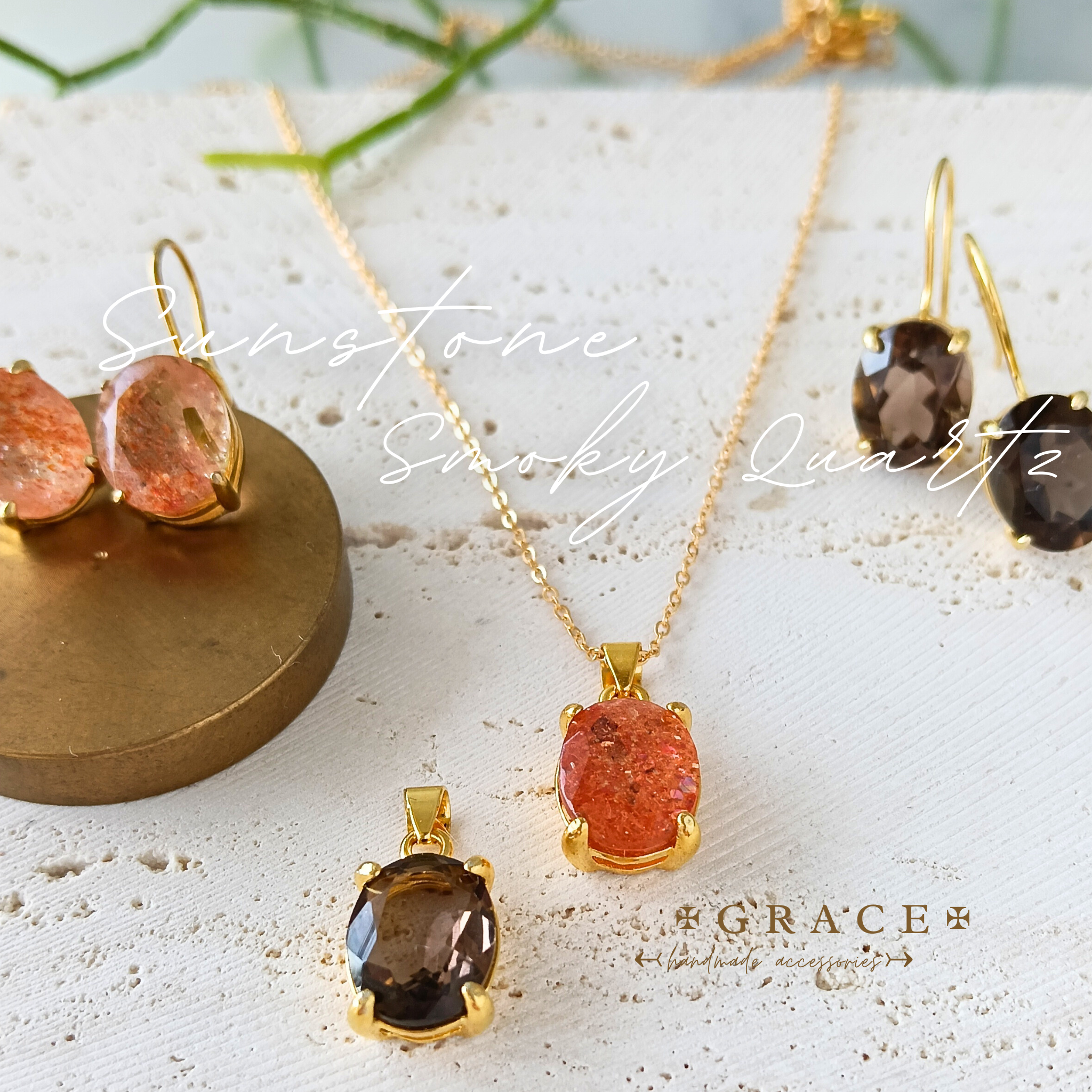 幸運を呼ぶ太陽の石✴宝石質AAAのタンザニア産サンストーン ネックレス45cm 14kgf 【長さ調整可能】