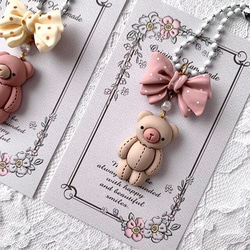 アクセサリー台紙【名刺サイズ/15枚入】[D-717]花タテpukkuri 3枚目の画像