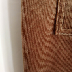 再販！× 15  新！裏起毛コーデュロイのなんでもないパンツ  冬、寒い日にあたたかな素材  ライトブラウン 12枚目の画像