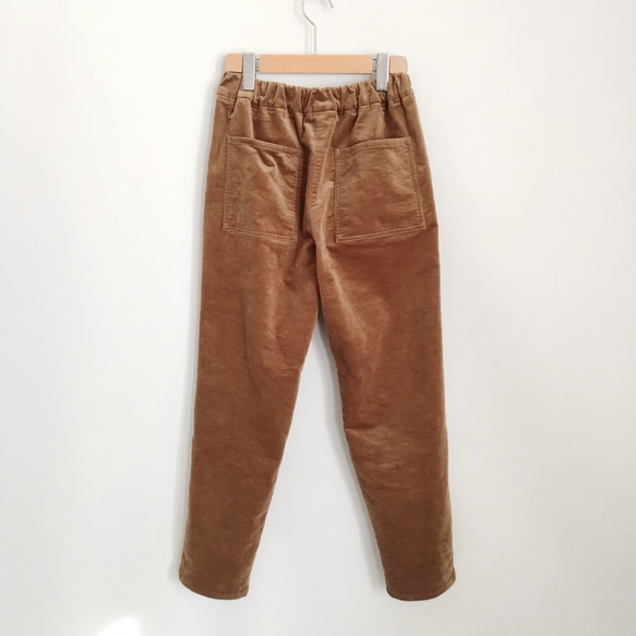 再販！× 15  新！裏起毛コーデュロイのなんでもないパンツ  冬、寒い日にあたたかな素材  ライトブラウン 11枚目の画像