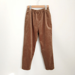 再販！× 15  新！裏起毛コーデュロイのなんでもないパンツ  冬、寒い日にあたたかな素材  ライトブラウン 10枚目の画像