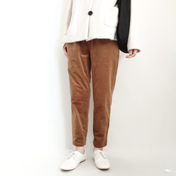 再販！× 15  新！裏起毛コーデュロイのなんでもないパンツ  冬、寒い日にあたたかな素材  ライトブラウン 3枚目の画像