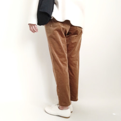 再販！× 15  新！裏起毛コーデュロイのなんでもないパンツ  冬、寒い日にあたたかな素材  ライトブラウン 7枚目の画像