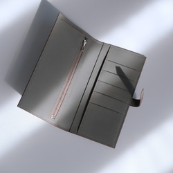 USUWA　二つ折り長財布　ヴォーエプソンレザー/エタン 2枚目の画像