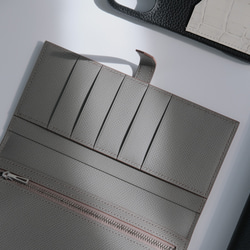 USUWA　二つ折り長財布　ヴォーエプソンレザー/エタン 3枚目の画像