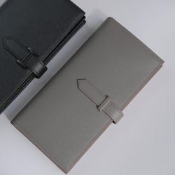 USUWA　二つ折り長財布　ヴォーエプソンレザー/エタン 6枚目の画像