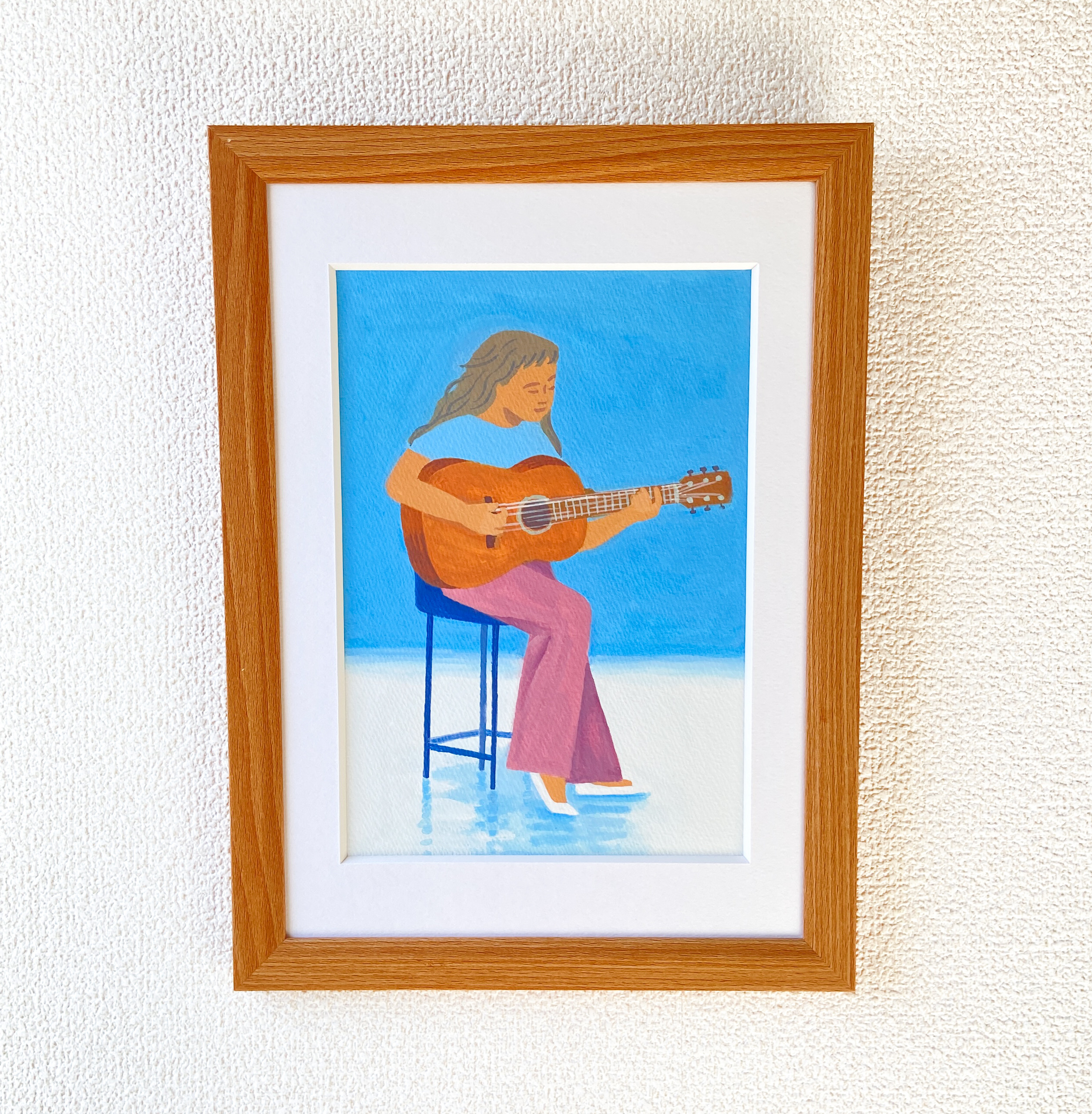 ＜マット付き原画　A4サイズ＞　「音が響く」