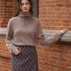 6色ふわふわ極上手触りカシミヤ混ウールプルオーバーニット　ゆったりシルエット【冬春秋】 20枚目の画像