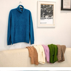 6色ふわふわ極上手触りカシミヤ混ウールプルオーバーニット　ゆったりシルエット【冬春秋】 6枚目の画像