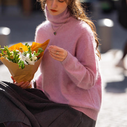 6色ふわふわ極上手触りカシミヤ混ウールプルオーバーニット　ゆったりシルエット【冬春秋】 11枚目の画像