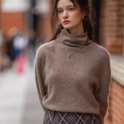 6色ふわふわ極上手触りカシミヤ混ウールプルオーバーニット　ゆったりシルエット【冬春秋】 9枚目の画像