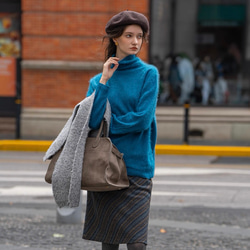 6色ふわふわ極上手触りカシミヤ混ウールプルオーバーニット　ゆったりシルエット【冬春秋】 10枚目の画像