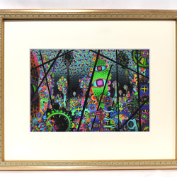 生と死と孤独な民衆 高見沢耳のジクレー版画作品 一点物の版画作品です