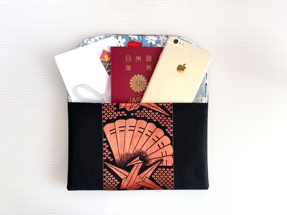 大人可愛いマルチケース帯リメイク御朱印帳入れパスポート入れ通帳入れお薬手帳入れ大人可愛いマルチケース送料込み5832 6枚目の画像